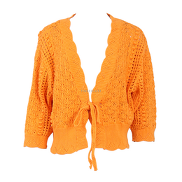 Zara Orange Short Sleeve Cardigan