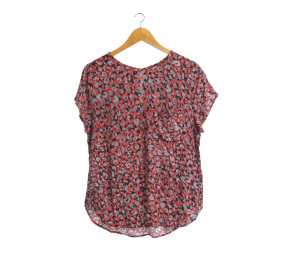 H&M Orange Patterned Blouse