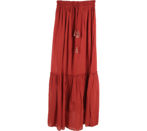 Zara Maroon Tassel Tied Skirt