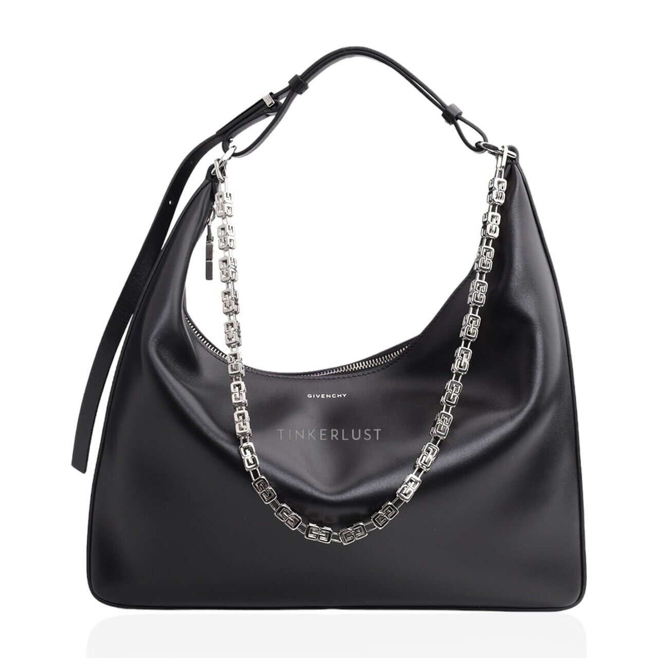 【GIVENCHY】MOON CUT OUT BAG Givenchy Moon Cut Out Shoulder Bag Medium Black in Calfskin