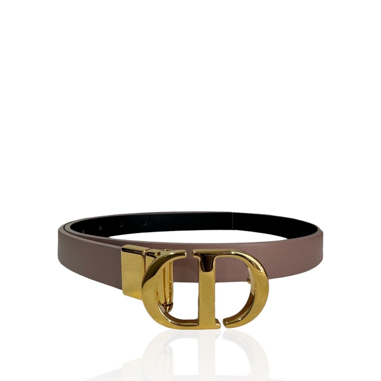 新品 Dior ディオール ベルト MONTAIGNE BLACK&BEIGE 30 Montaigne Reversible Belt Blue Smooth Calfskin and Dior