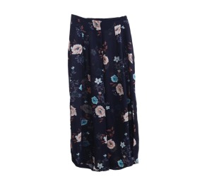 Minimal Navy Floral Long Pants 