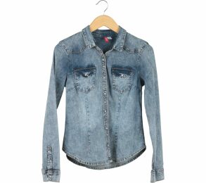 Divided Dark Blue Denim Washed Shirt