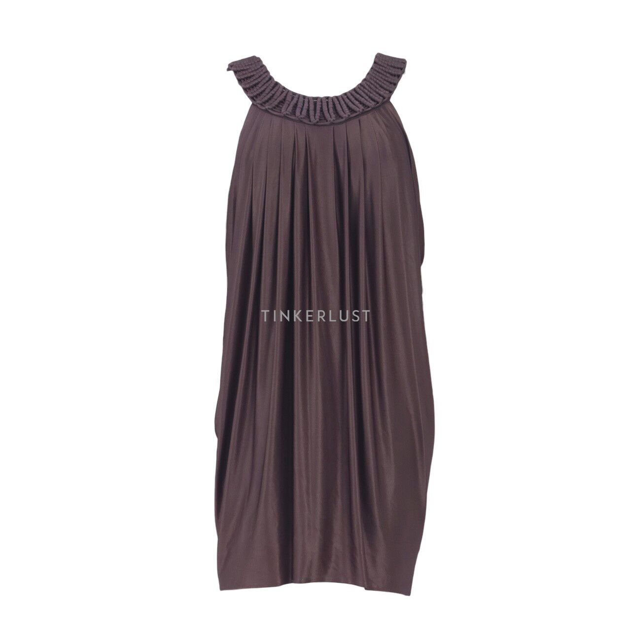 pakaian dress midi dress BCBG Max Azria Brown Midi Dress Tinkerlust