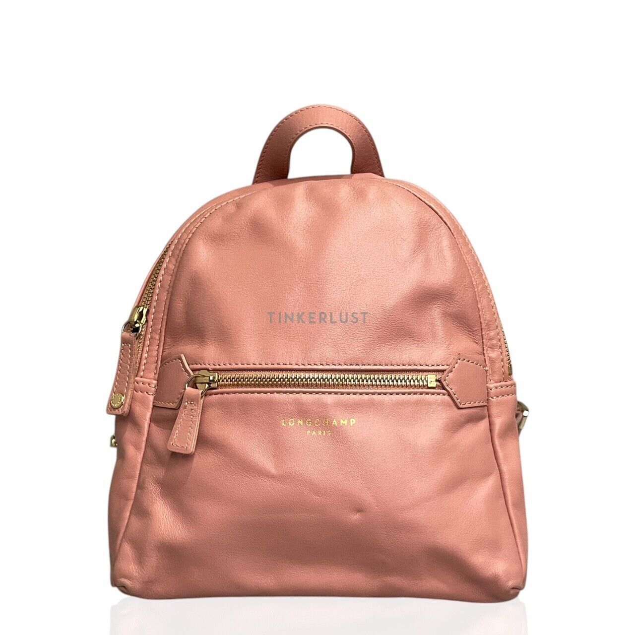 tas backpack Longchamp Pink Leather GHW Backpack Tinkerlust