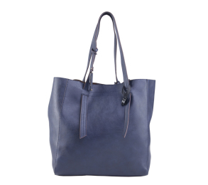 Hush Puppies Dark Blue Leather Tote Bag