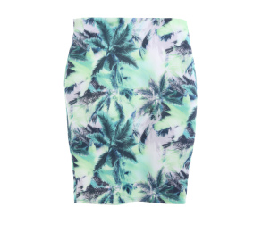 Asos Green Leaf Mini Skirt