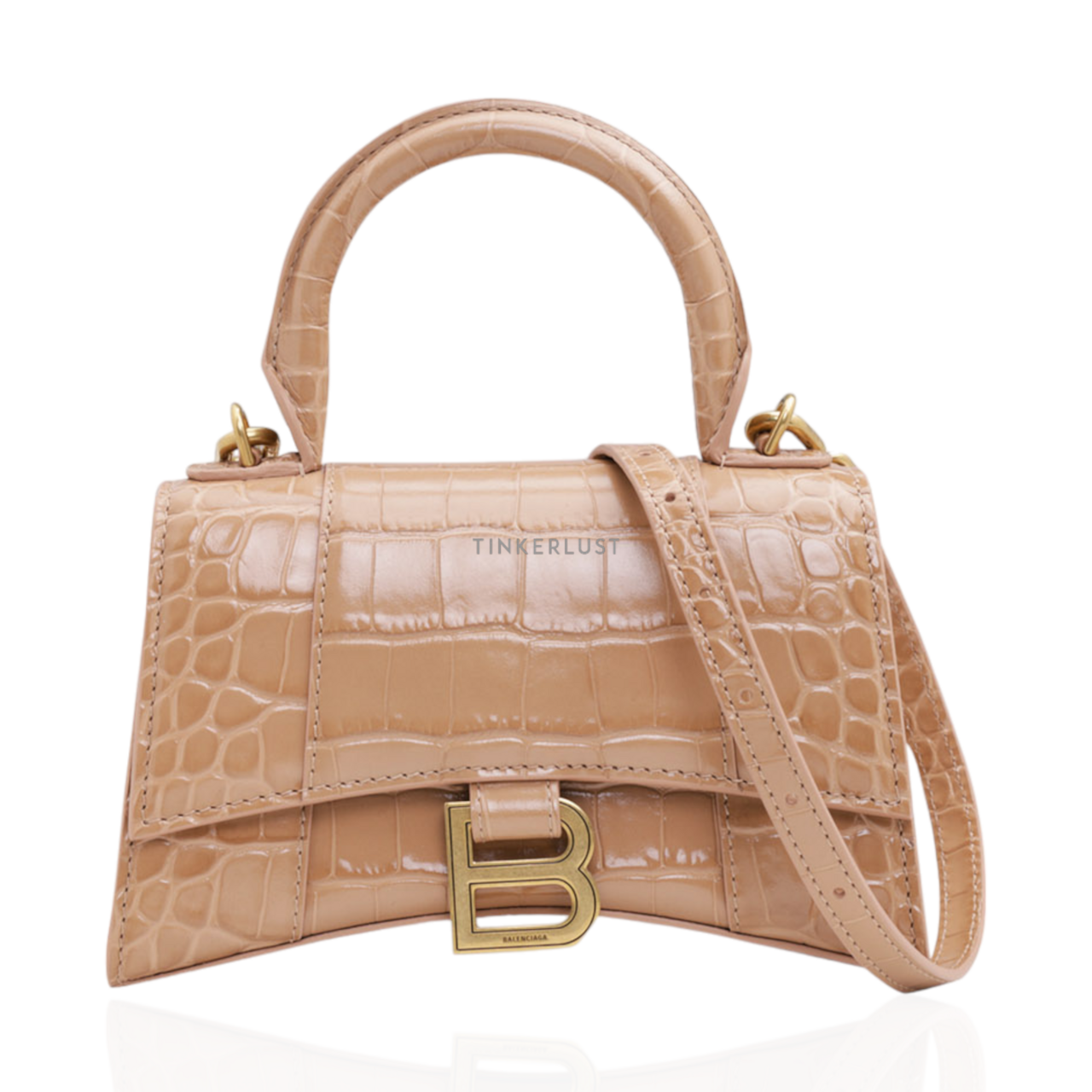 ショルダーバッグ・ポシェット BALENCIAGA HOURGLASS SMALL HANDBAG IN LIGHT BEIGE Balenciaga - Hourglass Small Shoulder Bag in Beige Balenciaga