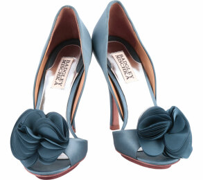 Badgley Mischka Blue Heels