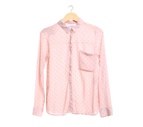 Pull & Bear Pink Polkadot Shirt