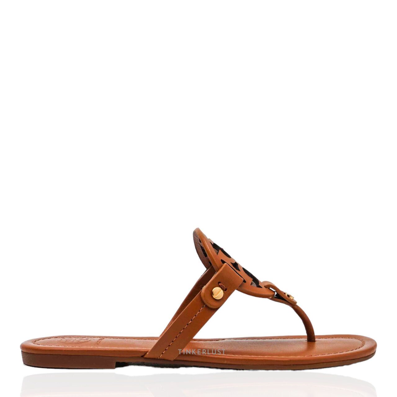 sepatu sandals Tory Burch Miller Thong in Vintage Vachetta Sandals Tinkerlust