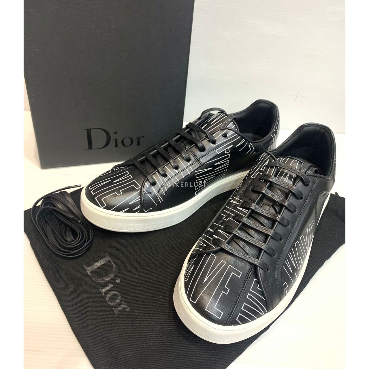 sepatu sneakers Christian Dior Homme B06 Leather Black