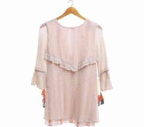 Zara Cream Net Blouse
