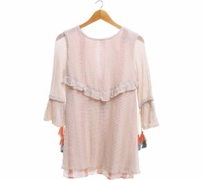 Zara Cream Net Blouse