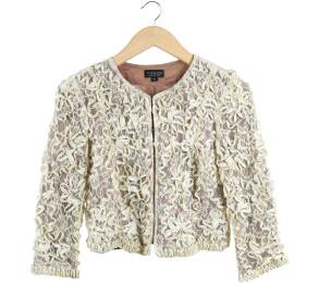 Topshop Cream And Brown Outerwear