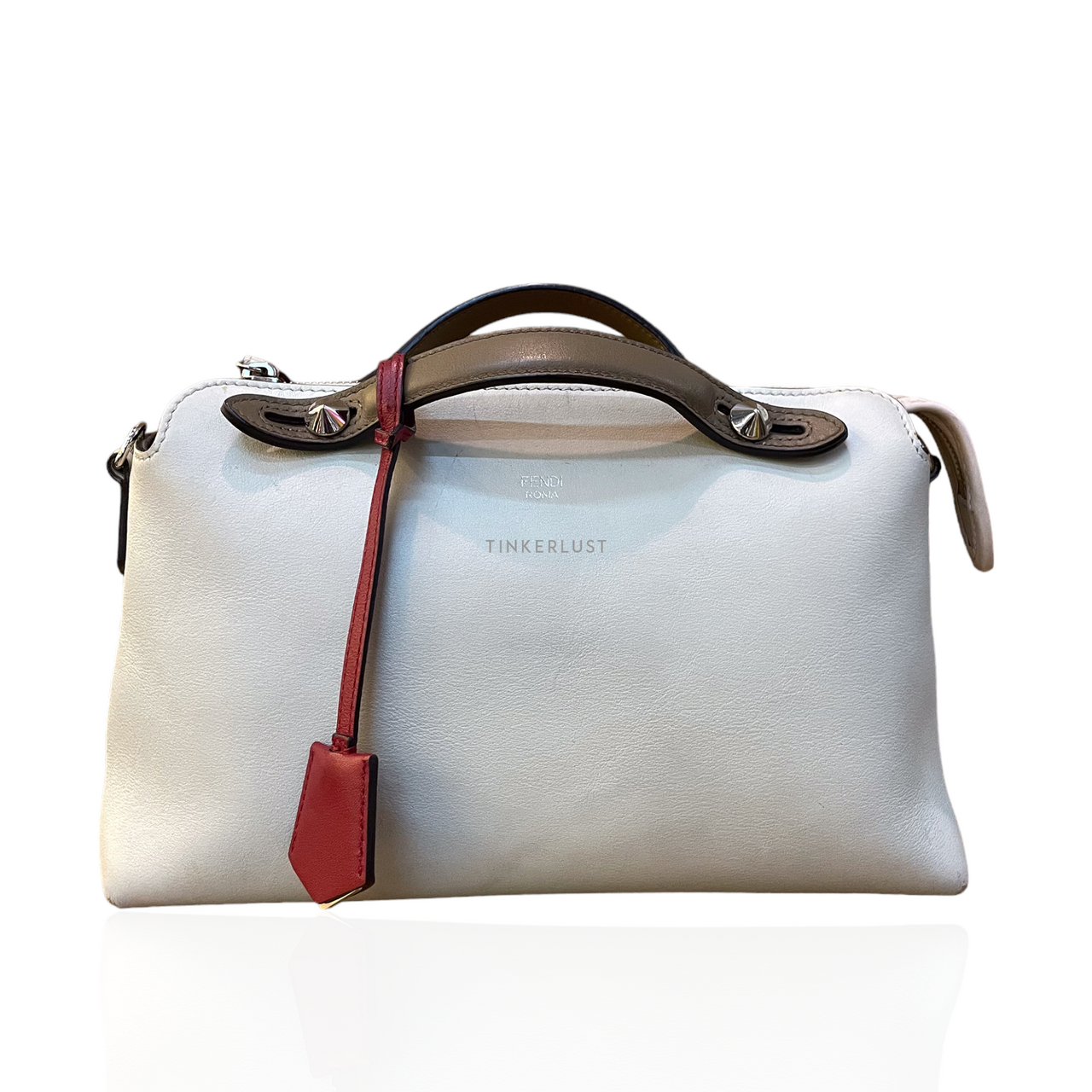 【関税・送料込み】FENDI SATCHELS Fendi Blue Leather Kan I F Logo Shoulder Bag 8BT284