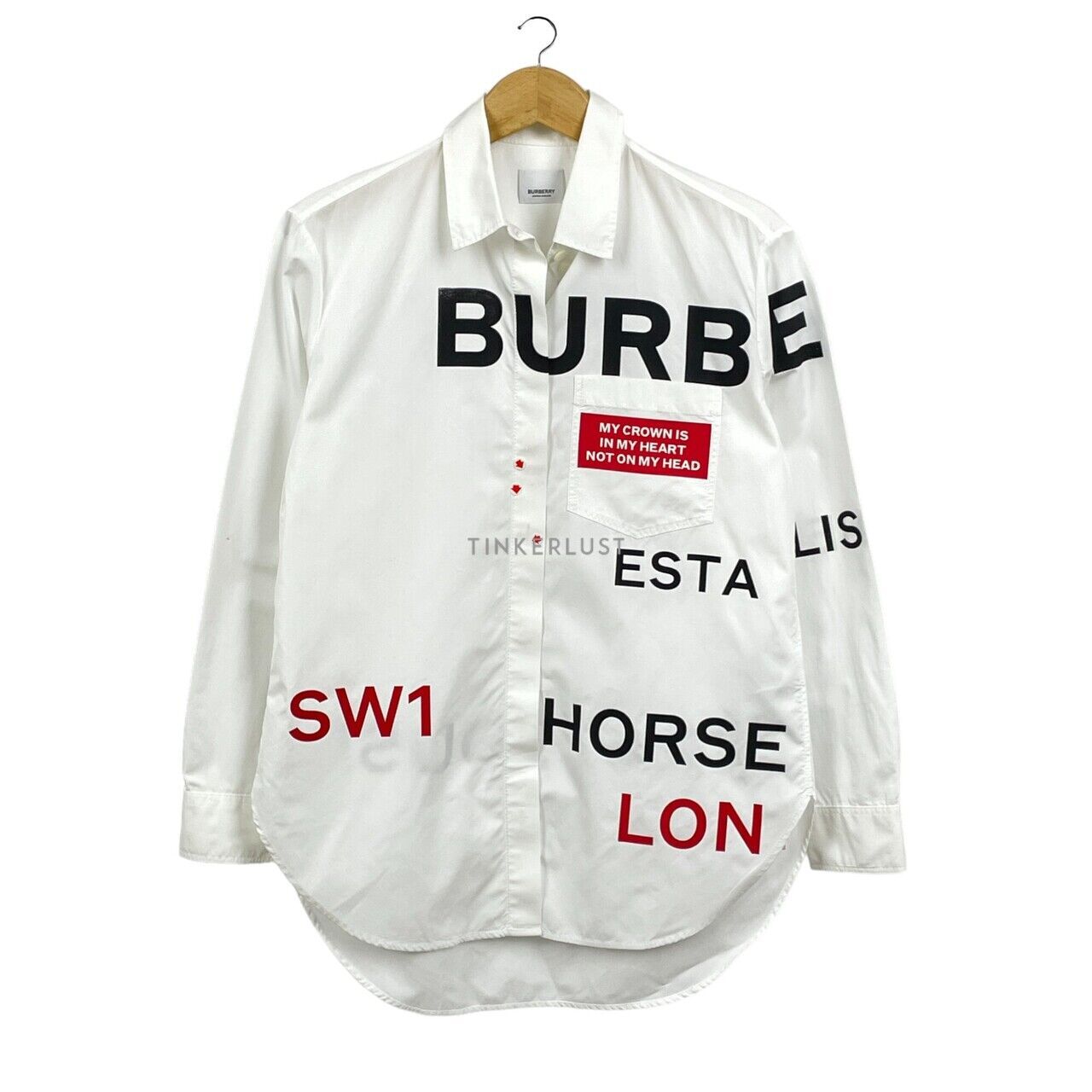 Burberry long sleeve white shirt deals