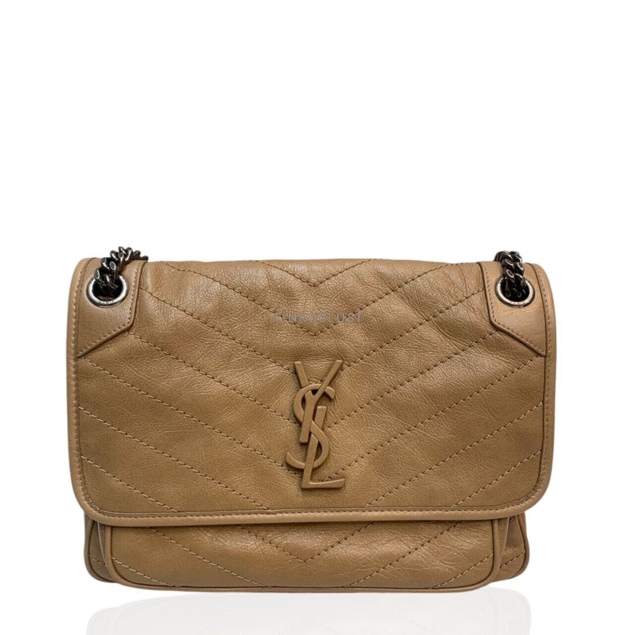 tas shoulder bag Yves Saint Laurent Niki Medium Leather Beige RHW 2022 Shoulder Bag Tinkerlust