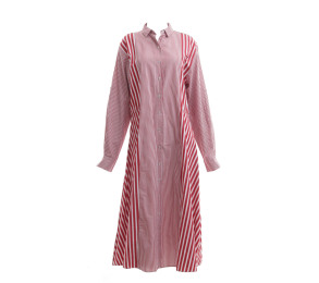 Zara Red Striped Long Dress