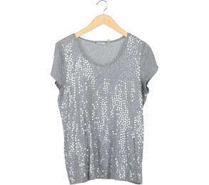 DKNY Grey Sequins T-Shirt