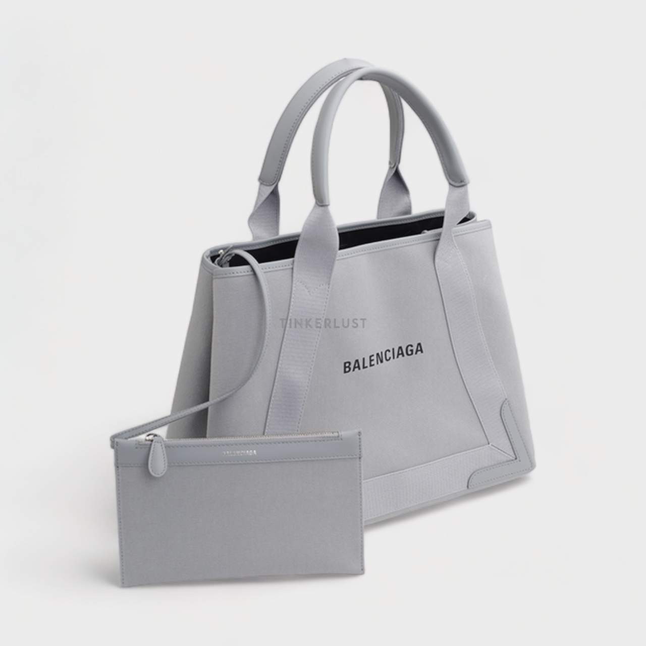 tas tote-bag Balenciaga Cabas All Grey Tote Bag | Tinkerlust