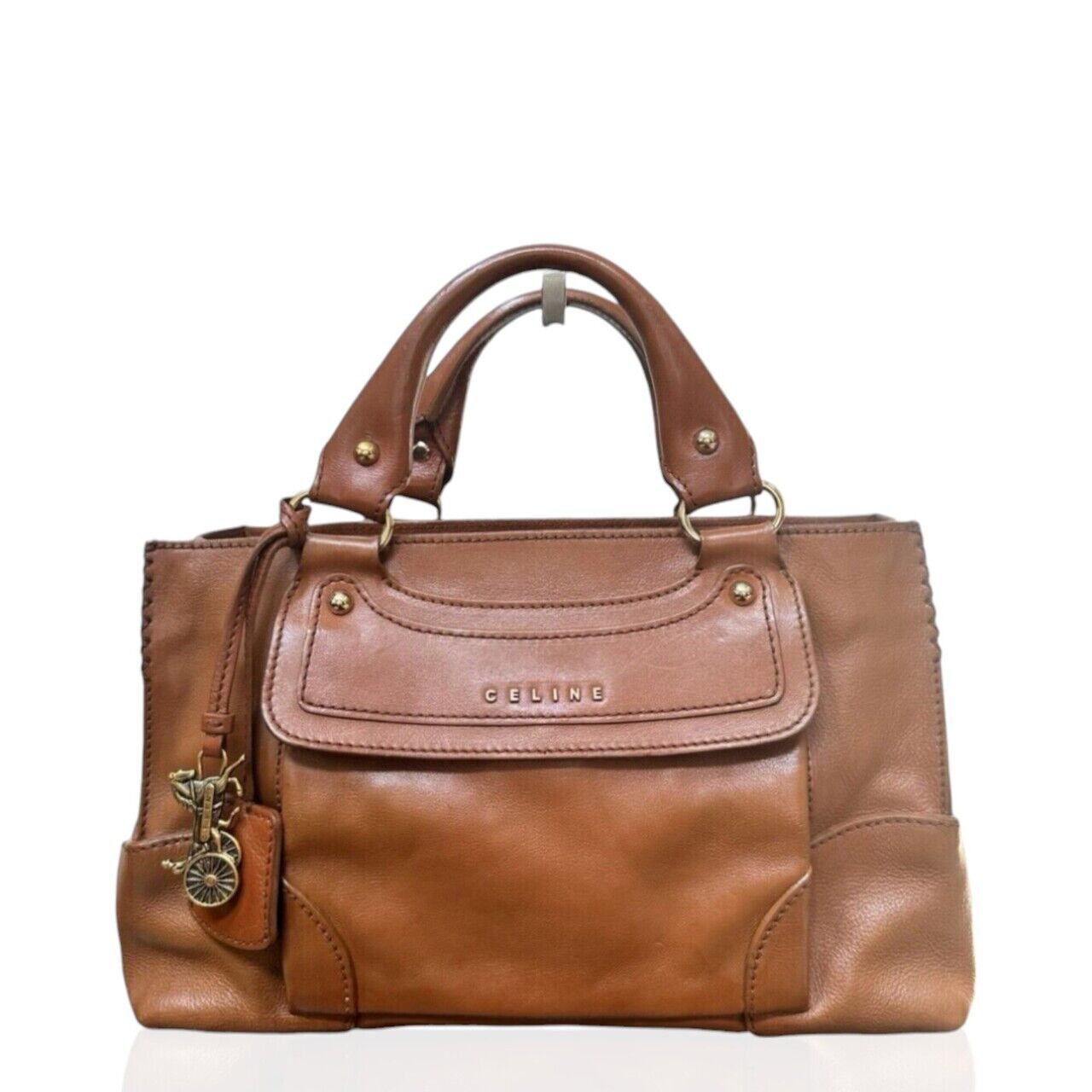 tas handbag Celine Brown Leather Boogie Handbag | Tinkerlust