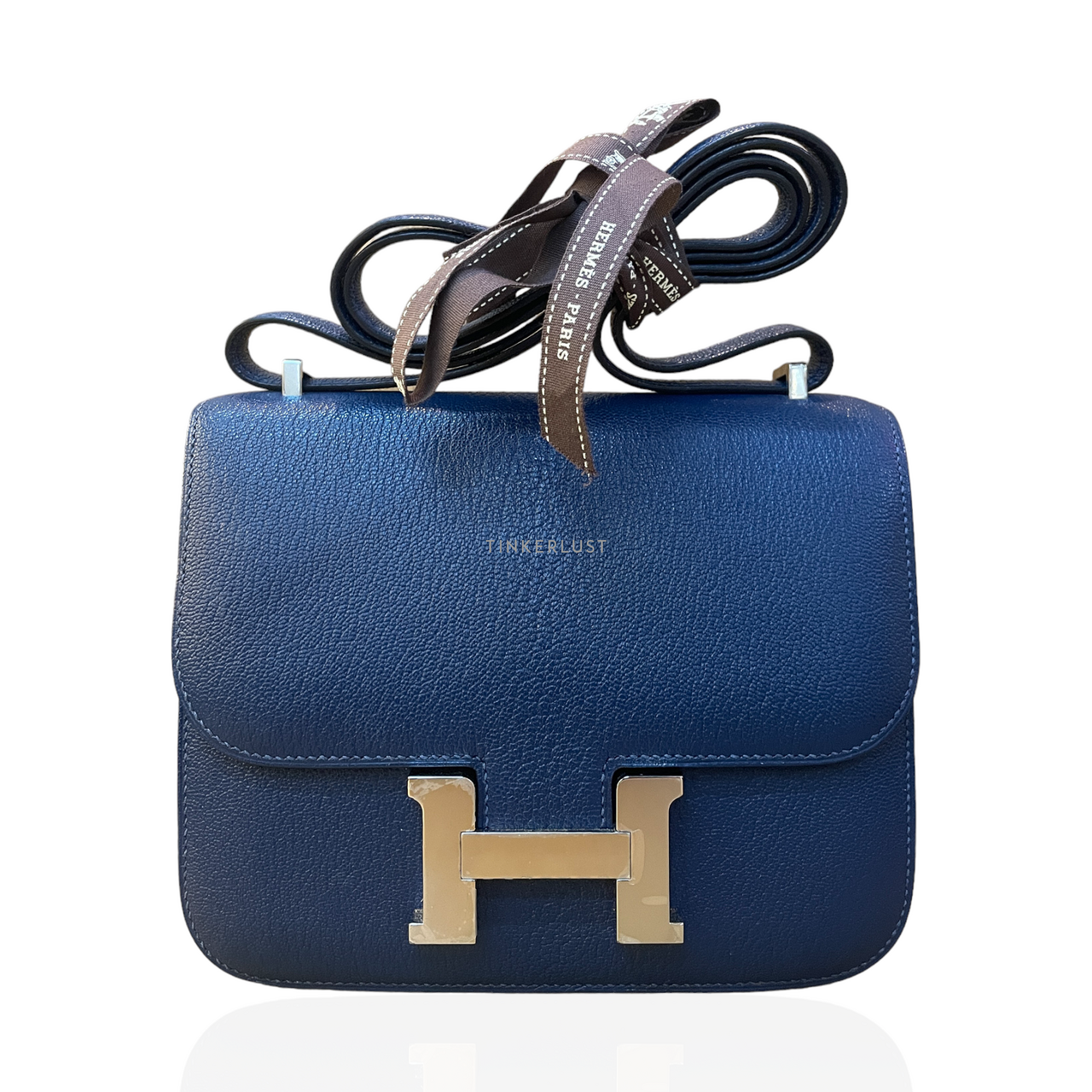 tas sling bag Hermes C18 Bleu Indigo Chevre PGW Z Sling Bag Tinkerlust