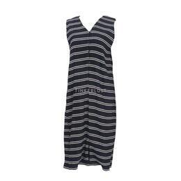 Shop At Velvet Black & White Stripes Pleated Vest