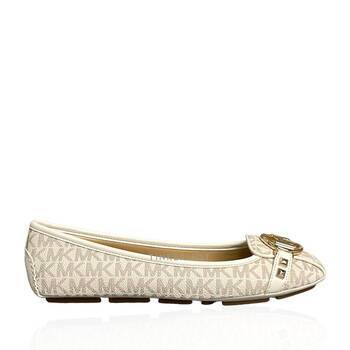 sepatu flats Michael Kors Fulton Signature Vanilla Studs Leather Flats Tinkerlust