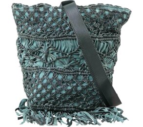 Zara Green Fringe Shoulder Bag