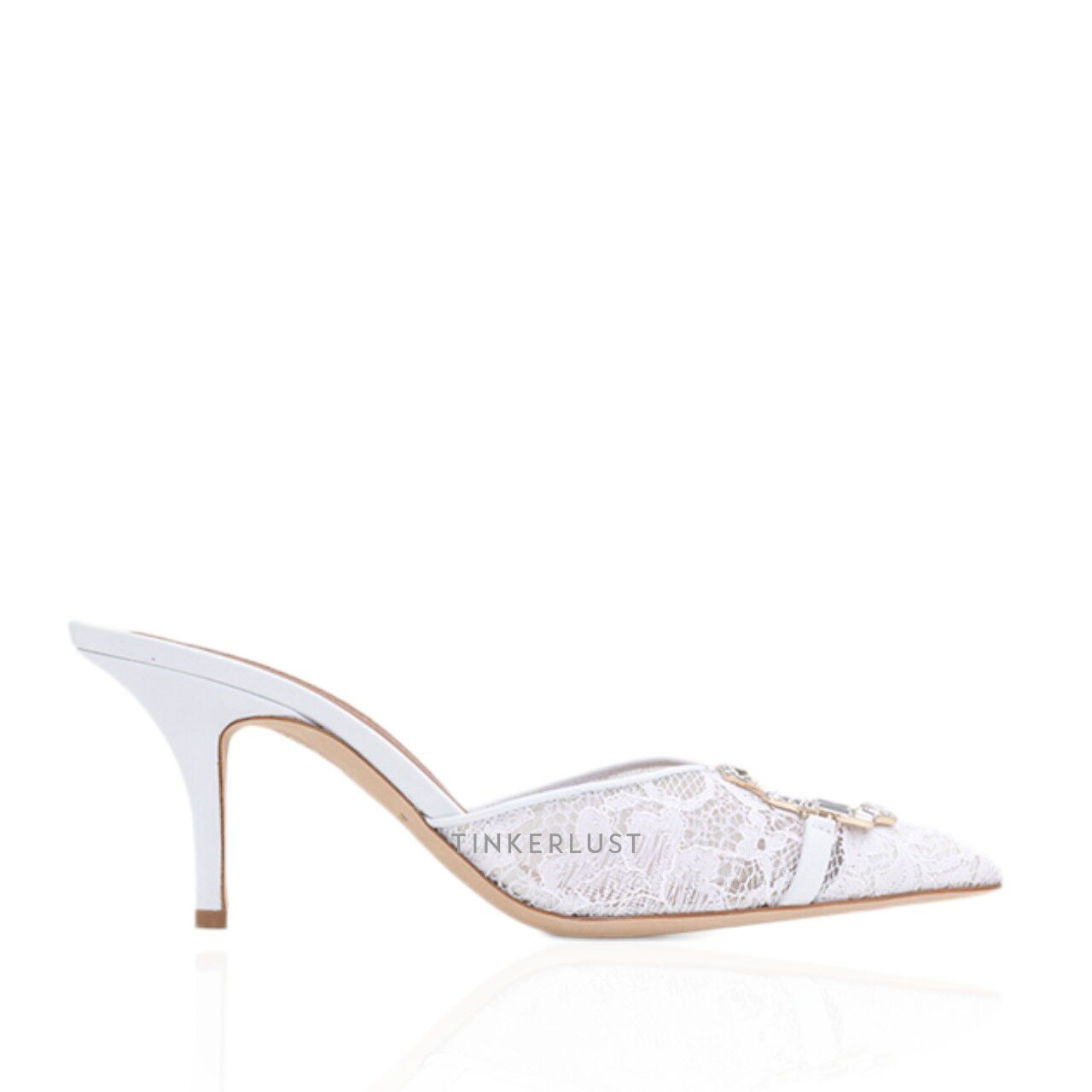 サンダル・ミュール Malone Souliers Embellished satin Missy mules Missy 85 embellished mules in green - Malone Souliers