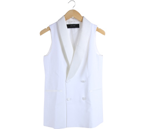 Zara White Vest
