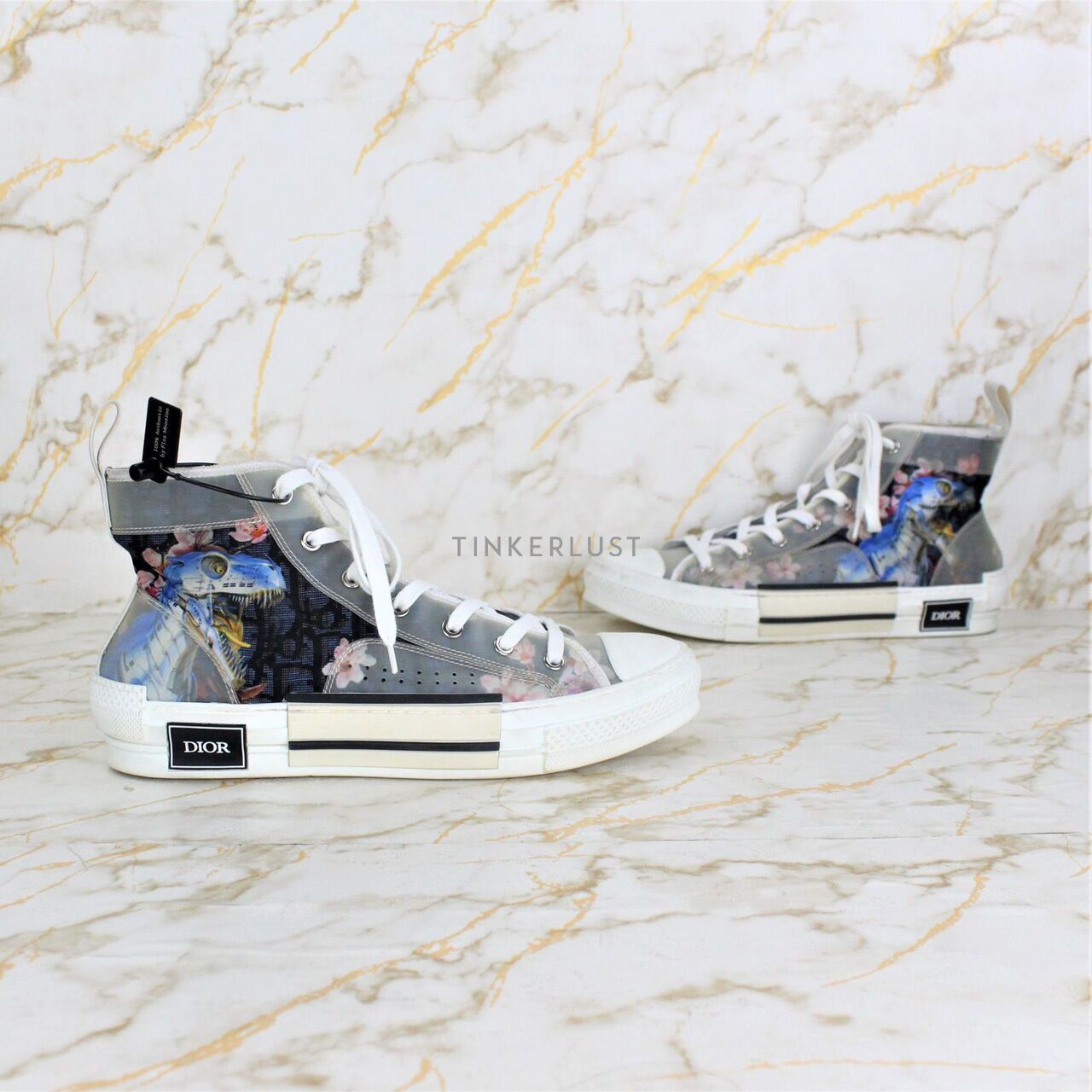 sepatu sneakers Christian Dior B23 x Sorayama T Rex Sneakers Tinkerlust