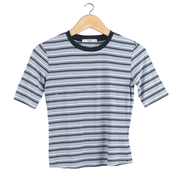 Pull & Bear Multicolour Stripes Rib Tshirt