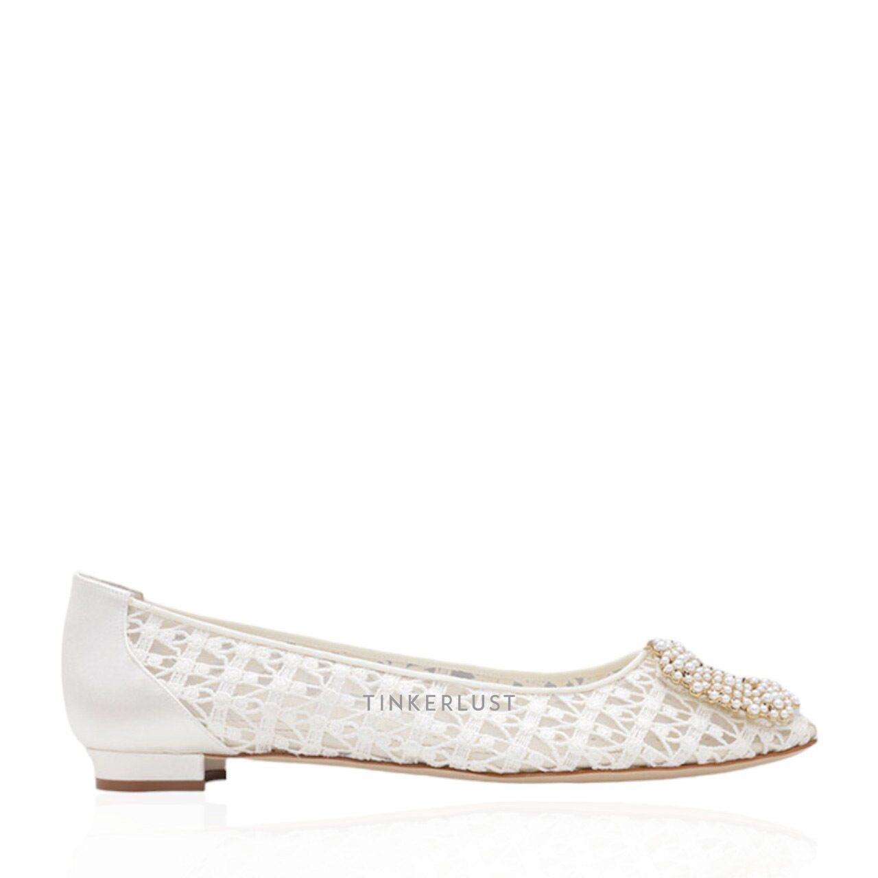 Manolo blahnik white flats deals