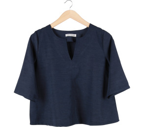 Cotton Ink Dark Blue Blouse