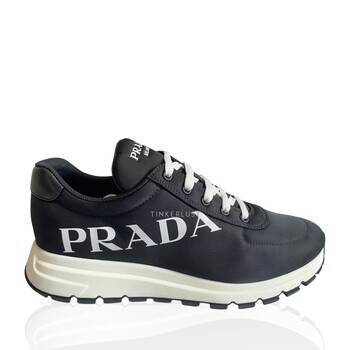 【PRADA】国内発送 厚底 スニーカー Nylon gabardine sneakers PRADA Nylon Gabardine Triangle Logo Platform Sneakers 39
