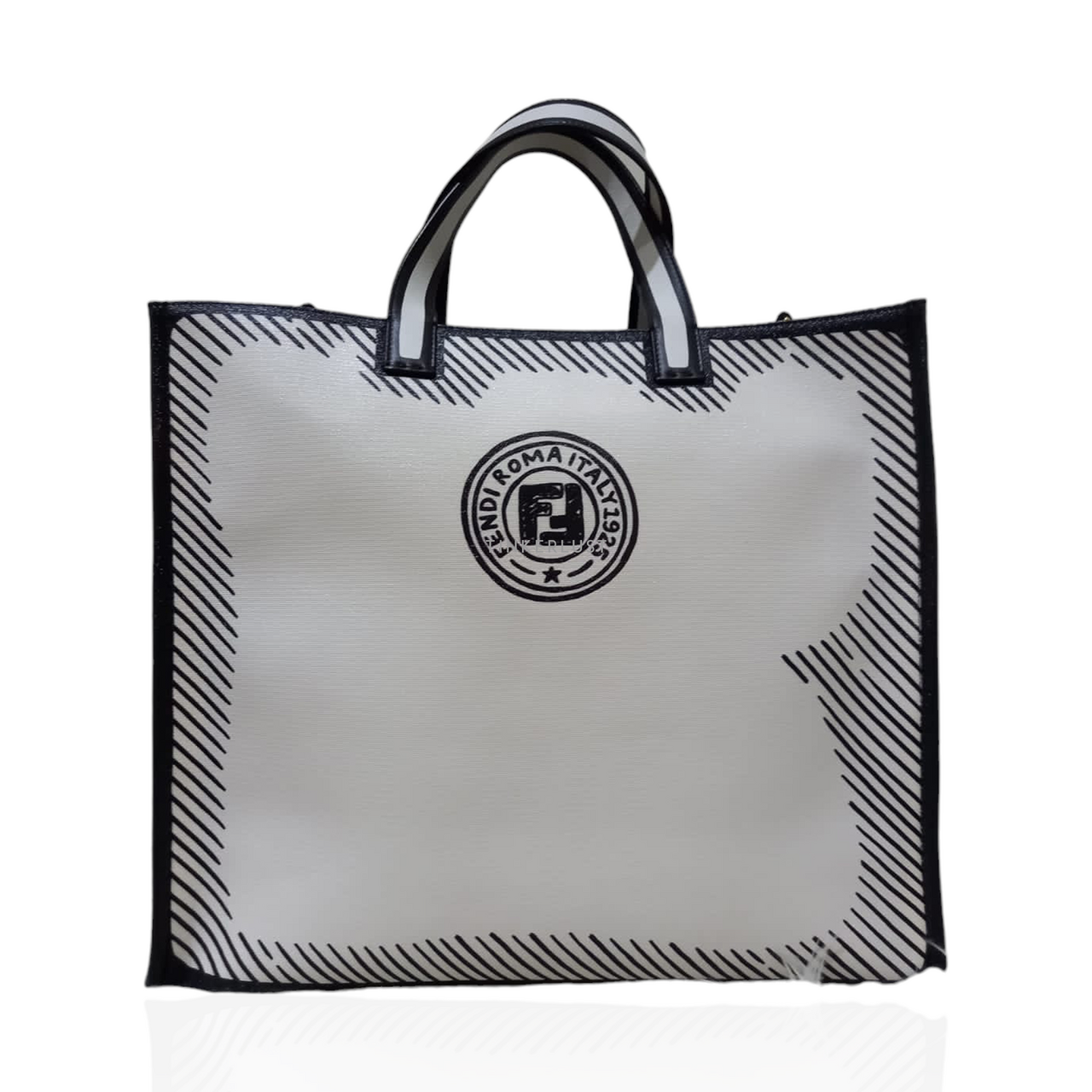 Fendi white tote online bag