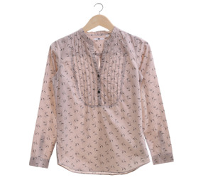 Uniqlo Brown Patterned Blouse