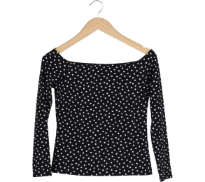 H&M Black Polka Dot Sleeveless Blouse