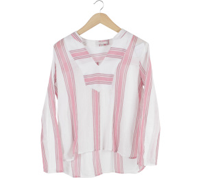 Esprit White And Pink Striped Blouse
