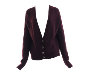 Bershka Purple Wine Knit Cardigan