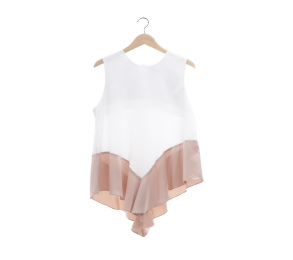M By Mischa White & Brown Sleeveless