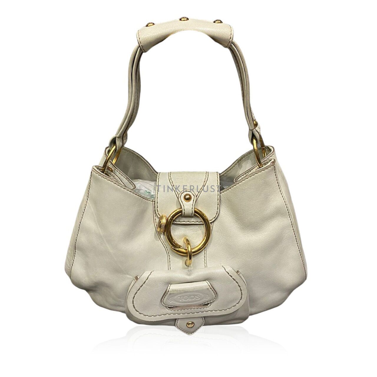 tas shoulder-bag Tod's White Leather GHW Shoulder Bag