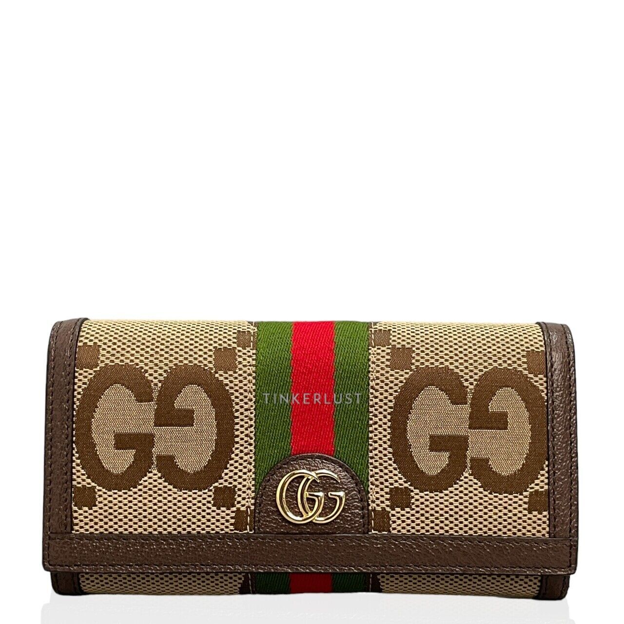 aksesoris dompet Gucci GG Supreme Ophidia Continental Beige Ebony Wallet Tinkerlust