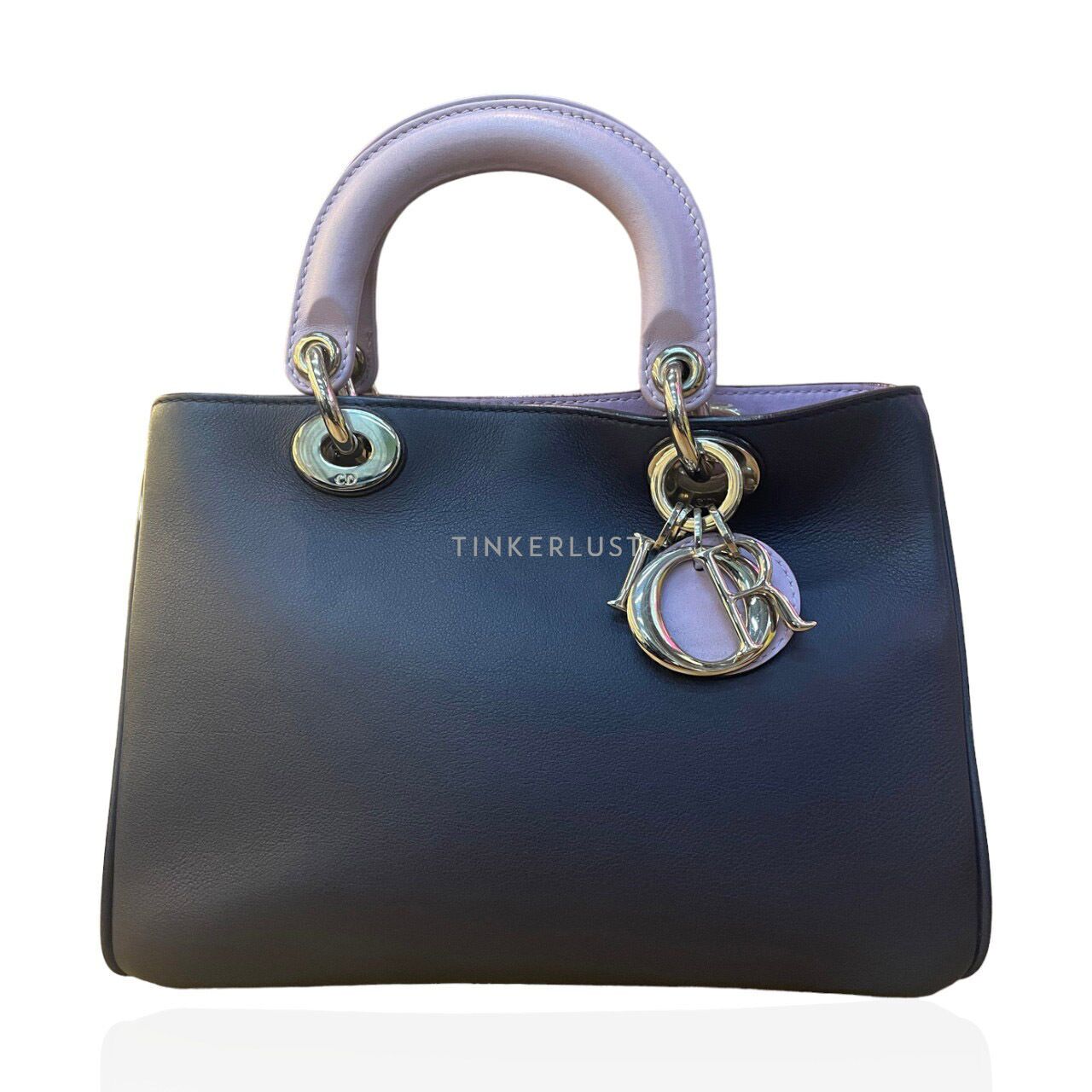 tas satchel Christian Dior Diorissimo Tri Color Mini Watersnake Leather Satchel Bag Tinkerlust