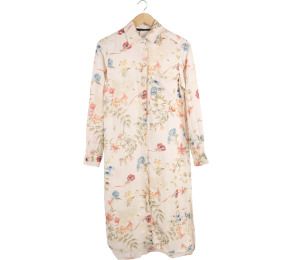 Zara Off White Floral Midi Dress