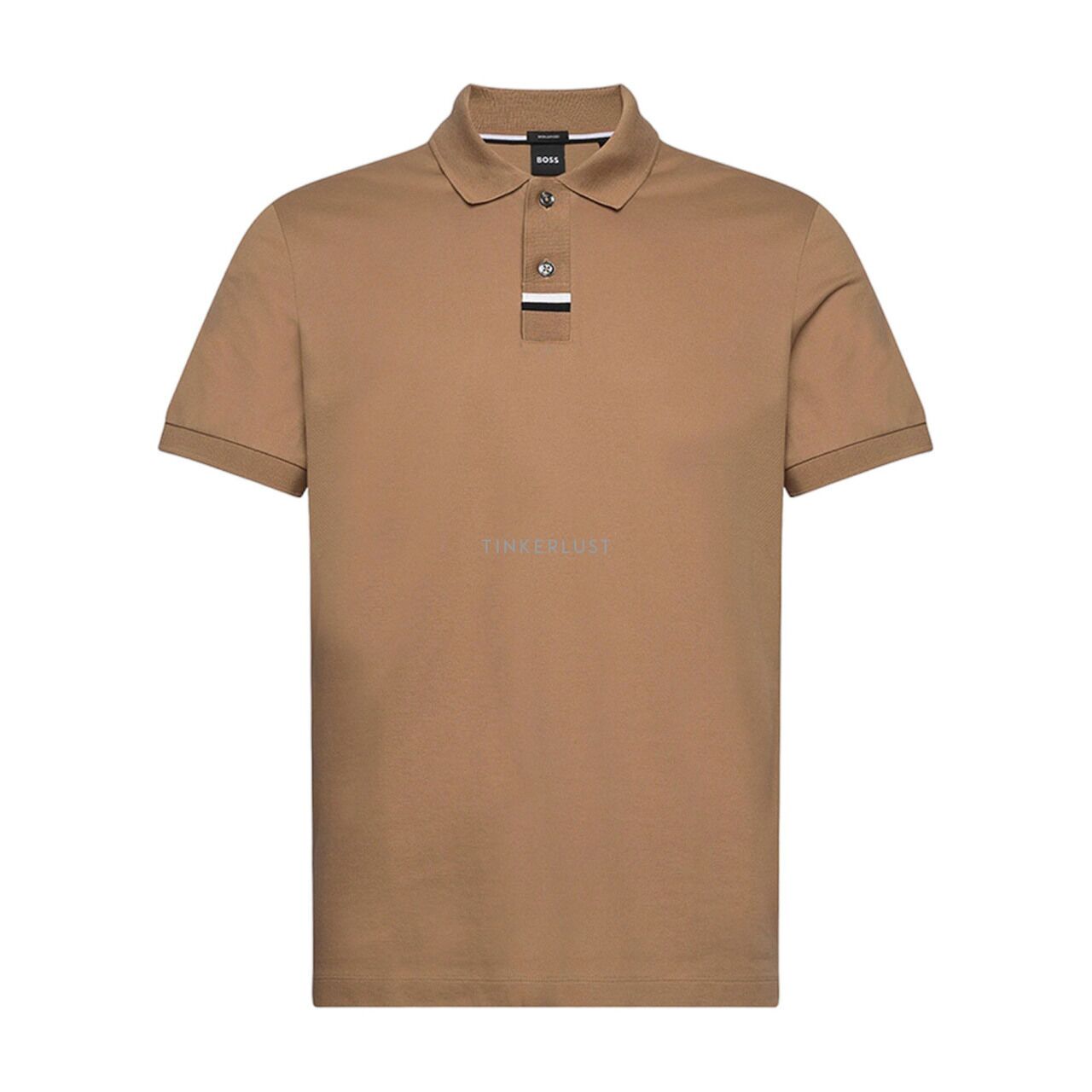 pakaian atasan kaos Hugo Boss Men Parlay 424 Polo Shirt in Beige Mercerised Cotton Tinkerlust